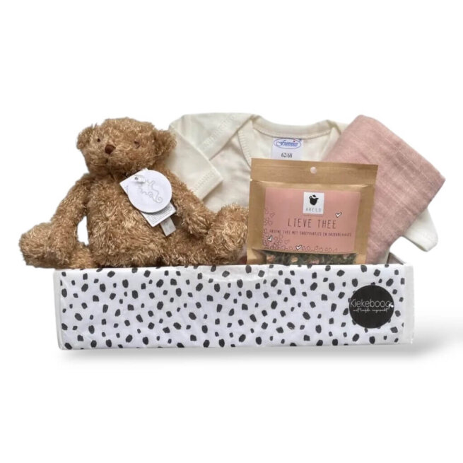 Cadeaubox Bear Bruno Warm Welkom met naam