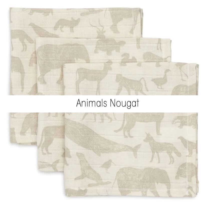 jollein hydrofiel monddoekjes animals nougat