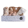Kraamcadeau met naam Beer Boogy – knuffel Happy Horse, romper, hydrofiele doek en sokjes