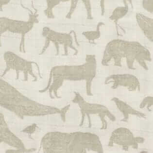 Jollein hydrofiel animals olive