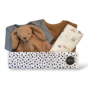 Kraamcadeau Speendoekje Riverside - speendoekje, slab, hydrofieldoek en romper