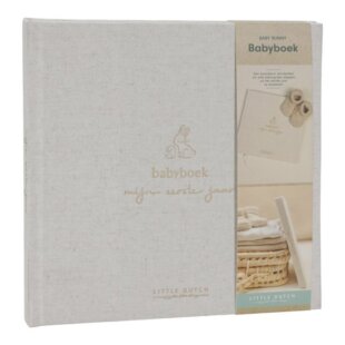 Little Dutch Babyboek 'Mijn Eerste Jaar' Baby Bunny Een prachtig ontworpen babyboek om mijlpalen en herinneringen vast te leggen