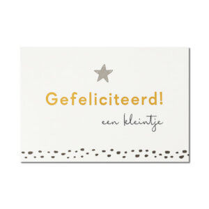 gefelicteerd een kleintje