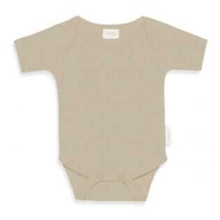 Romper Sandstone Grey maat 62/68 β comfortabel katoen in kraamcadeau jongen Little Explorer