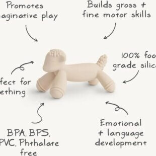 mushie-siliconen-bijtring-lammetje-sand