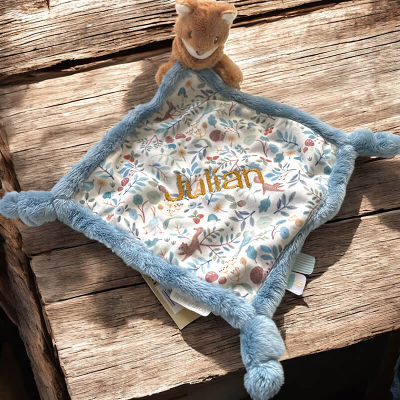 vos knuffeldoekje in Kraamcadeau Jongen Forest Friends