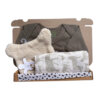 Brievenbuscadeau Knuffel & Comfort voor jongen met BamBam tuttle, Jollein hydrofiele doek en Funnies romper