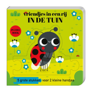 Puzzelboek vriendjes in een rij - In de tuin