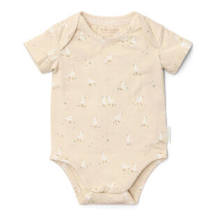 Beige romper biologische katoen maat 68 – Little Goose
