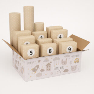 10 dagen pakket meisje feestelijk ingepakte cadeaubox