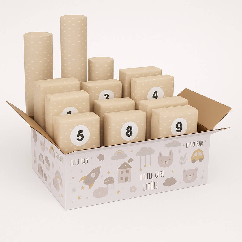 10 dagen pakket meisje feestelijk ingepakte cadeaubox